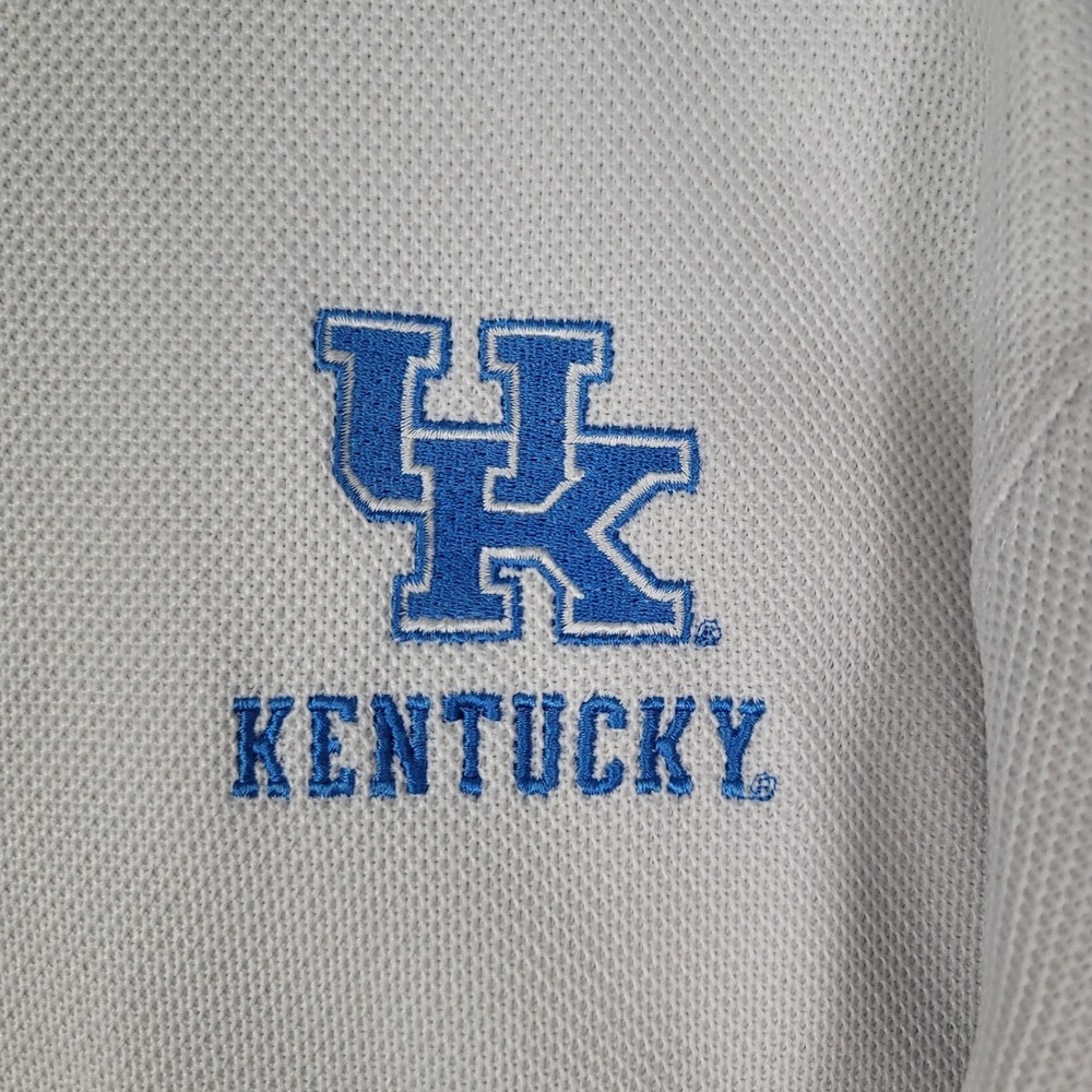 KENTUCKY WILDCATS MENS PULLOVER LONG SLEEVE  SWEATER JACKET SMALL HALF ZIP WHITE - Picture 3 of 16